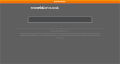 Desktop Screenshot of ecoearthfabrics.co.uk