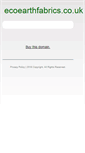 Mobile Screenshot of ecoearthfabrics.co.uk