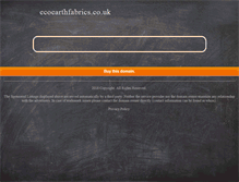 Tablet Screenshot of ecoearthfabrics.co.uk